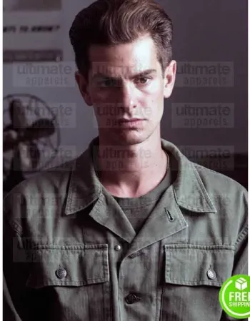 HACKSAW RIDGE ANDREW GARFIELD (DESMOND DOSS) GREEN MILITARY COTTON JACKET