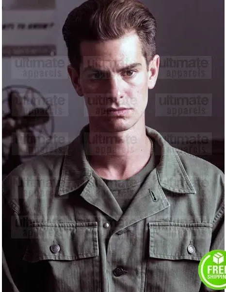 HACKSAW RIDGE ANDREW GARFIELD (DESMOND DOSS) GREEN MILITARY COTTON JACKET