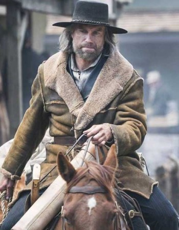 HELL ON WHEEL ANSON MOUNT (CULLEN BOHANNON) BROWN COTTON COAT