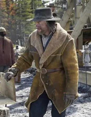 HELL ON WHEEL ANSON MOUNT (CULLEN BOHANNON) BROWN COTTON COAT