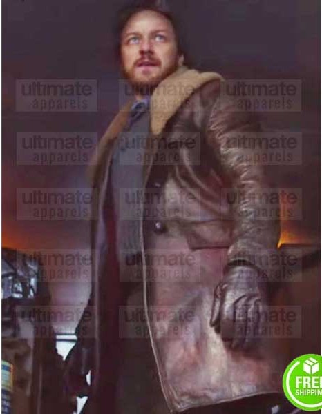 HIS DARK MATERIAL JAMES MCAVOY (LORD ASRIEL) FUR COLLAR LEATHER COAT HIS DARK MATERIAL JAMES MCAVOY (LORD ASRIEL) FUR COLLAR LEATHER COAT