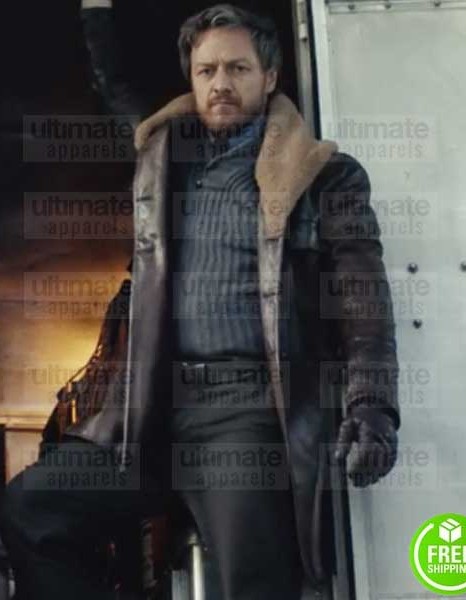 HIS DARK MATERIAL JAMES MCAVOY (LORD ASRIEL) FUR COLLAR LEATHER COAT HIS DARK MATERIAL JAMES MCAVOY (LORD ASRIEL) FUR COLLAR LEATHER COAT