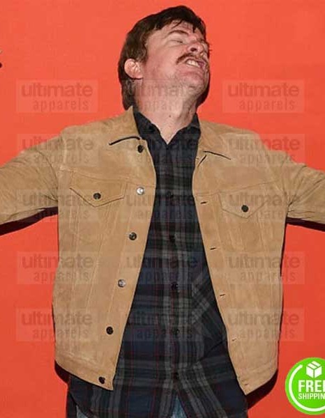HUNT FOR THE WILDERPEOPLE RHYS DARBY (PSYCHO SAM) BROWN SUEDE LEATHER JACKET HUNT FOR THE WILDERPEOPLE RHYS DARBY (PSYCHO SAM) BROWN SUEDE LEATHER JACKET