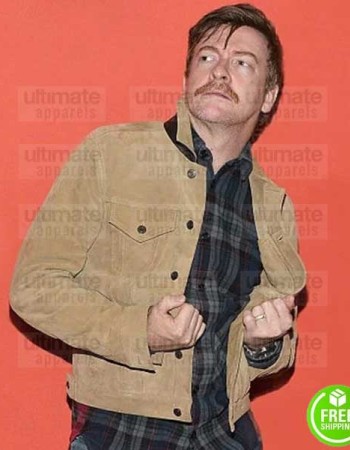 HUNT FOR THE WILDERPEOPLE RHYS DARBY (PSYCHO SAM) BROWN SUEDE LEATHER JACKET HUNT FOR THE WILDERPEOPLE RHYS DARBY (PSYCHO SAM) BROWN SUEDE LEATHER JACKET