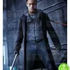 I, FRANKENSTEIN AARON ECKHART (ADAM) BLACK WOOL COAT