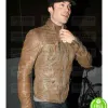 IAN SOMERHALDER BROWN DISTRESSED LEATHER JACKET