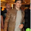 IAN SOMERHALDER BROWN DISTRESSED LEATHER JACKET
