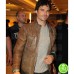 IAN SOMERHALDER BROWN DISTRESSED LEATHER JACKET