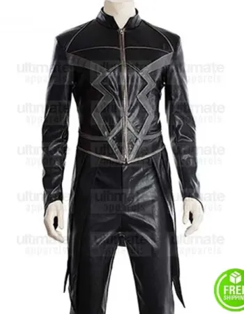 INHUMANS ANSON MOUNT (BLACK BOLT) LEATHER COAT