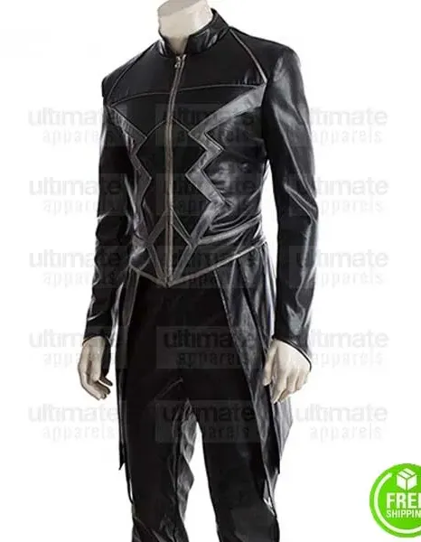 INHUMANS ANSON MOUNT (BLACK BOLT) LEATHER COAT