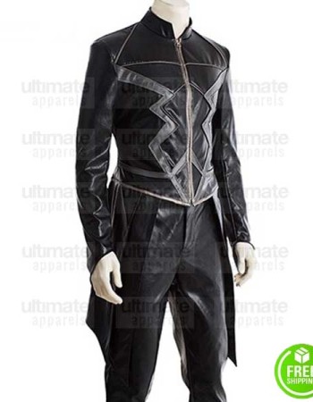 INHUMANS ANSON MOUNT (BLACK BOLT) LEATHER COAT