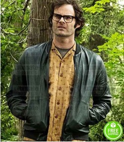 IT CHAPTER 2 BILL HARDER (RICHIE TOZIER) BLACK LEATHER JACKET