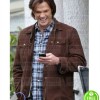 SUPERNATURAL SAM WINCHESTER (JARED PADALECKI) BROWN SUEDE LEATHER JACKET