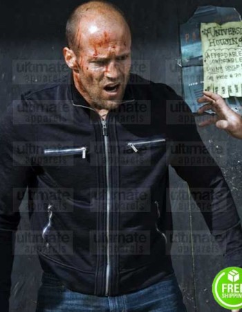 CRANK HIGHT VOLTAGE JASON STATHAM (CHEV CHELIOS) BLACK COTTON JACKET