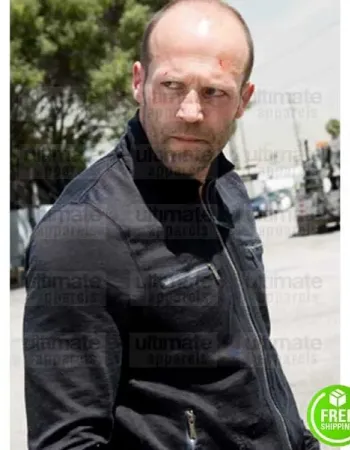 CRANK HIGHT VOLTAGE JASON STATHAM (CHEV CHELIOS) BLACK COTTON JACKET