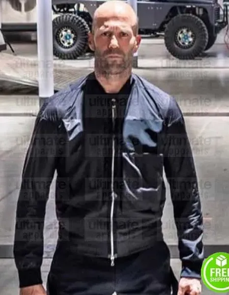HOBBS & SHAW JASON STATHAM (DECKARD SHAW) BLACK COTTON JACKET