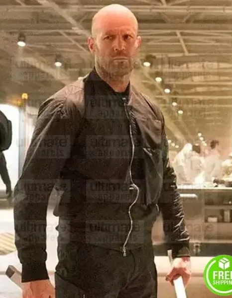 HOBBS & SHAW JASON STATHAM (DECKARD SHAW) BLACK COTTON JACKET