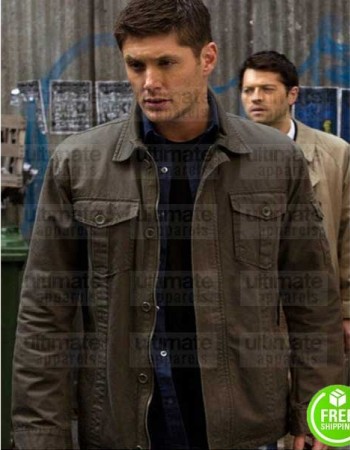 SUPERNATURAL JENSEN ACKLES (DEAN WINCHESTER) BROWN COTTON JACKET SUPERNATURAL JENSEN ACKLES (DEAN WINCHESTER) BROWN COTTON JACKET