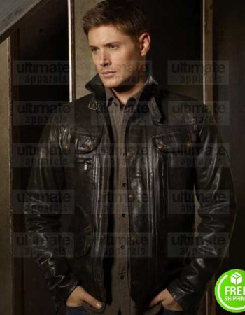SUPERNATURAL DEAN WINCHESTER (JENSEN ACKLES) BROWN LEATHER JACKET