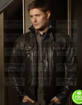 SUPERNATURAL DEAN WINCHESTER (JENSEN ACKLES) BROWN LEATHER JACKET