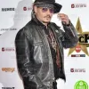 JOHNNY DEPP BLACK DISTRESSED LEATHER JACKET