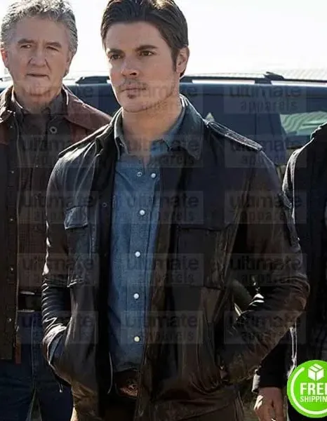DALLAS JOSHUA HARRIS (CHRISTOPHER EWING) BLACK LEATHER JACKET