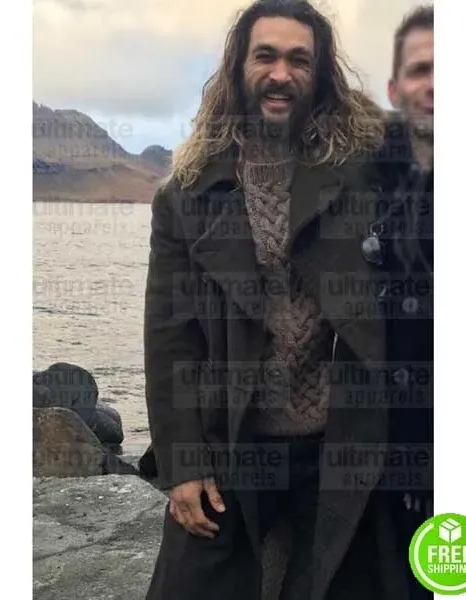 JUSTICE LEAGUE JASON MOMOA (AQUAMAN) WOOL TRENCH COAT