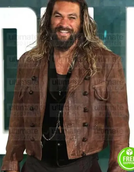 JUSTICE LEAGUE JASON MOMOA (AQUAMAN) DITRESSED LEATHER JACKET JUSTICE LEAGUE JASON MOMOA (AQUAMAN) DITRESSED LEATHER JACKET