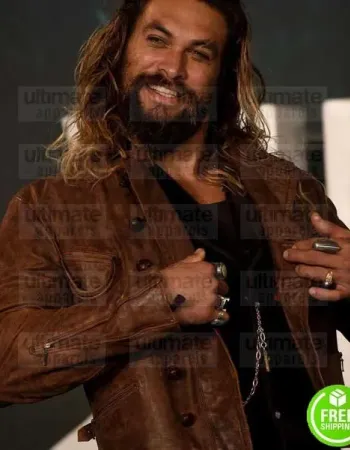 JUSTICE LEAGUE JASON MOMOA (AQUAMAN) DITRESSED LEATHER JACKET JUSTICE LEAGUE JASON MOMOA (AQUAMAN) DITRESSED LEATHER JACKET