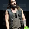 JUSTICE LEAGUE JASON MOMOA (AQUAMAN) BLACK DISTRESSED LEATHER VEST JUSTICE LEAGUE JASON MOMOA (AQUAMAN) BLACK DISTRESSED LEATHER VEST