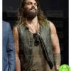 JUSTICE LEAGUE JASON MOMOA (AQUAMAN) BLACK DISTRESSED LEATHER VEST JUSTICE LEAGUE JASON MOMOA (AQUAMAN) BLACK DISTRESSED LEATHER VEST