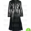 MATRIX KEANU REEVES (NEO) BLACK LEATHER TRENCH COAT