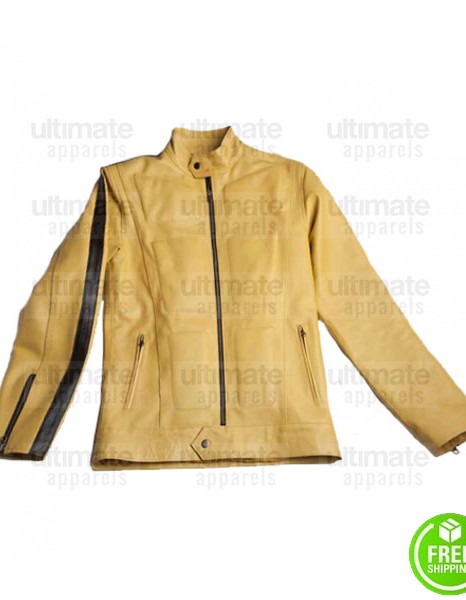 KILL BILL YELLOW SLIM FIT LEATHER JACKET KILL BILL YELLOW SLIM FIT LEATHER JACKET