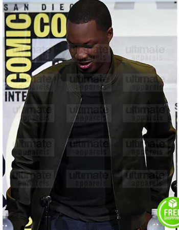 KONG SKULL ISLAND COREY HAWKINS (HOUSTON BROOKS) GREEN LEATHER JACKET