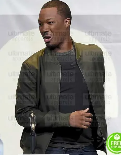 KONG SKULL ISLAND COREY HAWKINS (HOUSTON BROOKS) GREEN LEATHER JACKET KONG SKULL ISLAND COREY HAWKINS (HOUSTON BROOKS) GREEN LEATHER JACKET