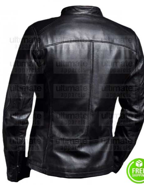MEN'S LAMBSKIN BLACK LEATHER JACKET