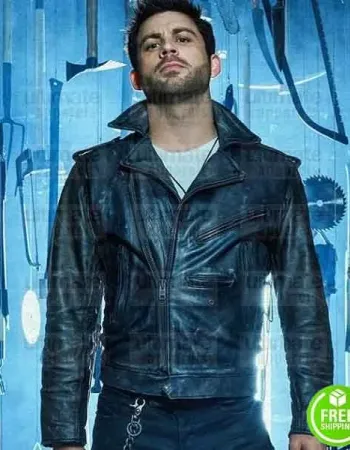 ASH VS EVIL DEAD LINDSAY FARRIS (DALTON) BIKER LEATHER JACKET