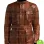 LONG BROWN LEATHER WITH BELT JACKET