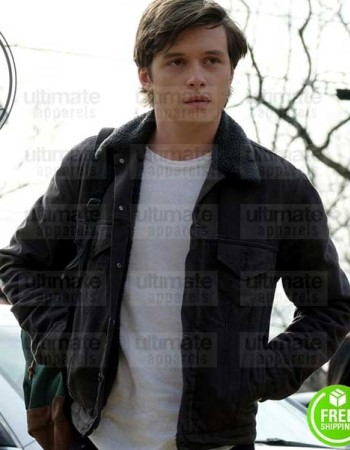 LOVE, SIMON NICK ROBINSON (SIMON) BLACK FUR COLLAR COTTON JACKET
