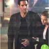 LUCIFER TOM ELLIS (LUCIFER MORNINGSTAR) BLACK LEATHER JACKET