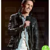MTV AWARDS EDDIE REDMAYNE BLACK BIKER LEATHER JACKET MTV AWARDS EDDIE REDMAYNE BLACK BIKER LEATHER JACKET