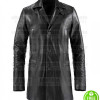 MAX PAYNE MARK WAHLBERG BLACK LEATHER COAT