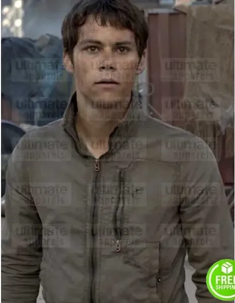MAZE RUNNER THE DEATH CURE DYLAN O'BRIEN (THOMAS) BROWN COTTON JACKET MAZE RUNNER THE DEATH CURE DYLAN O'BRIEN (THOMAS) BROWN COTTON JACKET