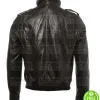 MEN'S DARK BROWN LEATHER JACKET LONDON