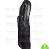 MEN'S BLACK KNEE LENGTH LEATHER TRENCH COAT MEN'S BLACK KNEE LENGTH LEATHER TRENCH COAT