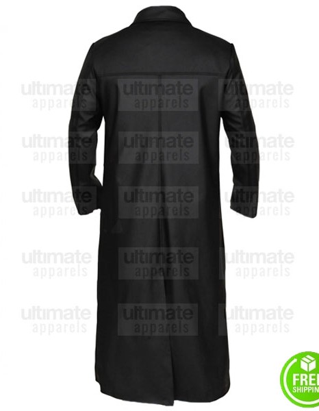MEN'S BLACK LEATHER TRENCH COAT MEN'S BLACK LEATHER TRENCH COAT