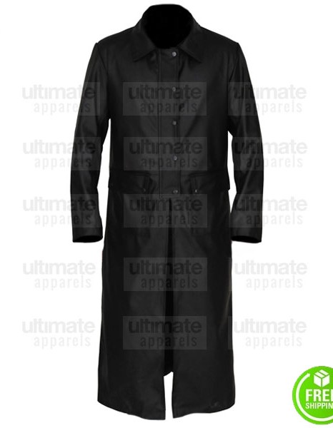 MEN'S BLACK LEATHER TRENCH COAT MEN'S BLACK LEATHER TRENCH COAT
