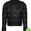 MEN'S MOTORCYCLE BLACK LEATHER JACKET