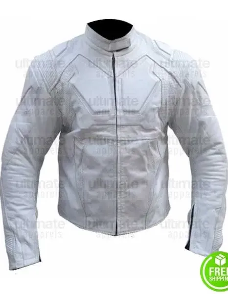 SLIM FIT WHITE MOTORCYCLE LEATHER JACKET SLIM FIT WHITE MOTORCYCLE LEATHER JACKET