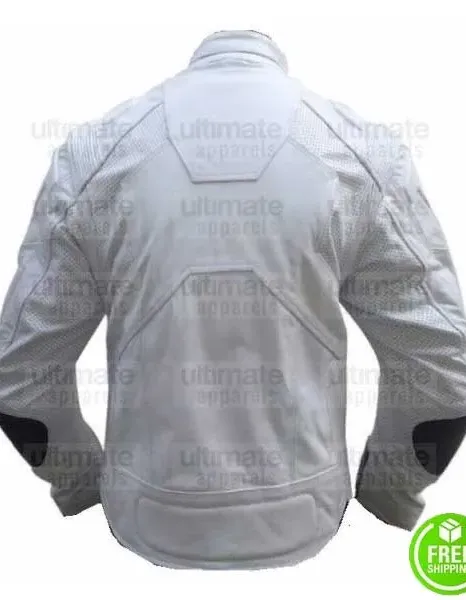 SLIM FIT WHITE MOTORCYCLE LEATHER JACKET SLIM FIT WHITE MOTORCYCLE LEATHER JACKET